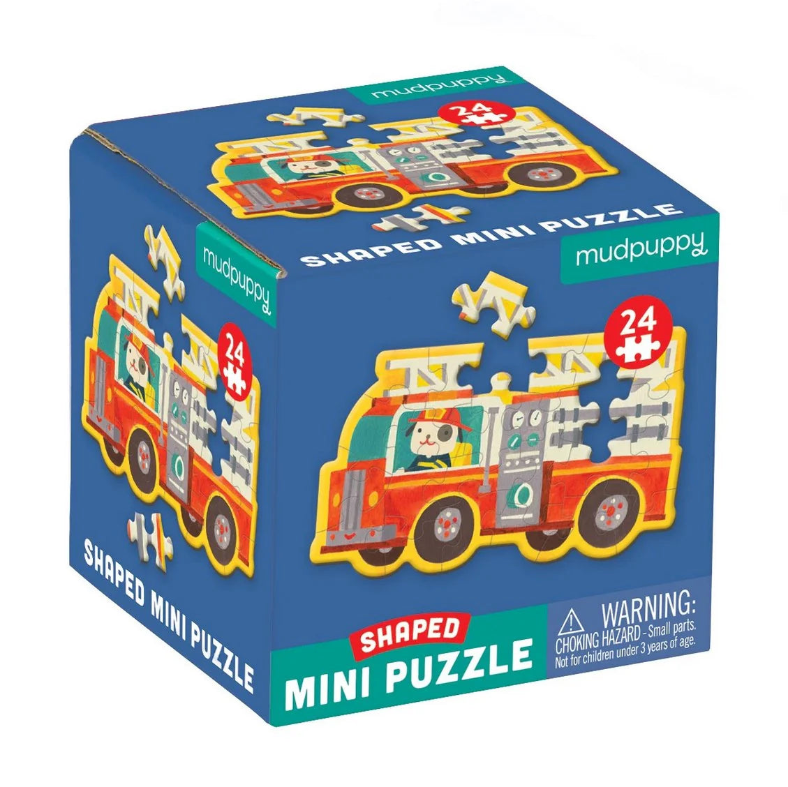 Mudpuppy Mini Shaped 24 piece Puzzle - Firetruck