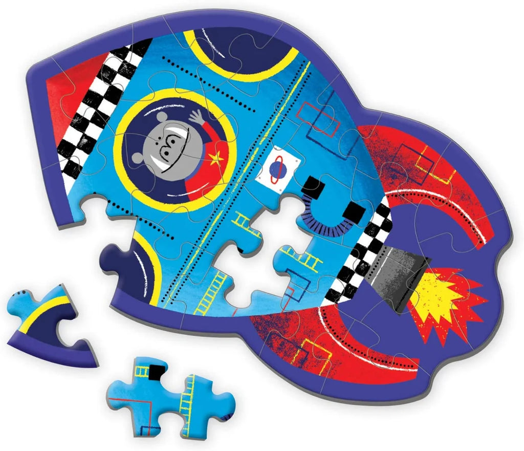 Mudpuppy Mini Shaped 24 piece Puzzle - Spaceship