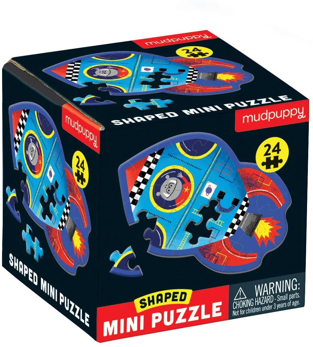 Mudpuppy Mini Shaped 24 piece Puzzle - Spaceship