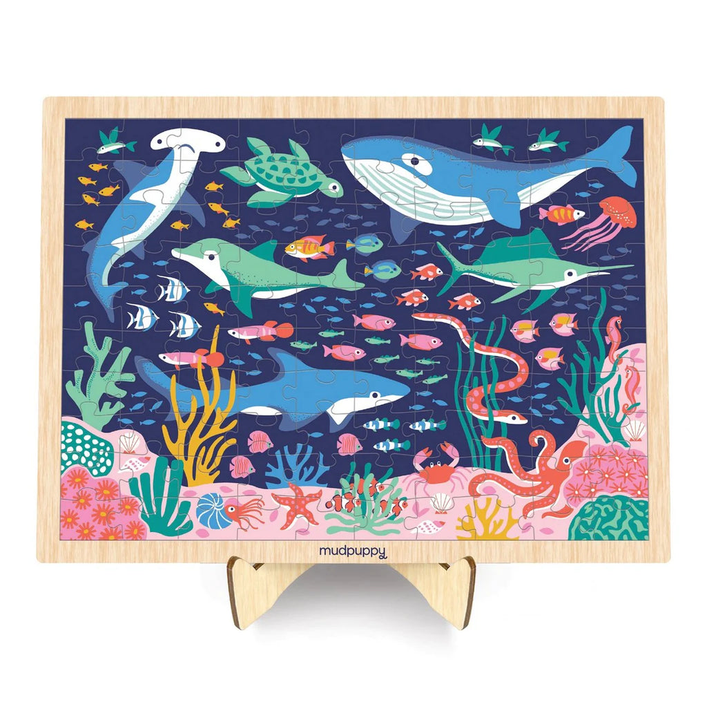 Mudpuppy Ocean 100pc Puzzle + Display Stand