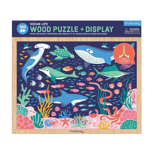 Mudpuppy Ocean 100pc Puzzle + Display Stand