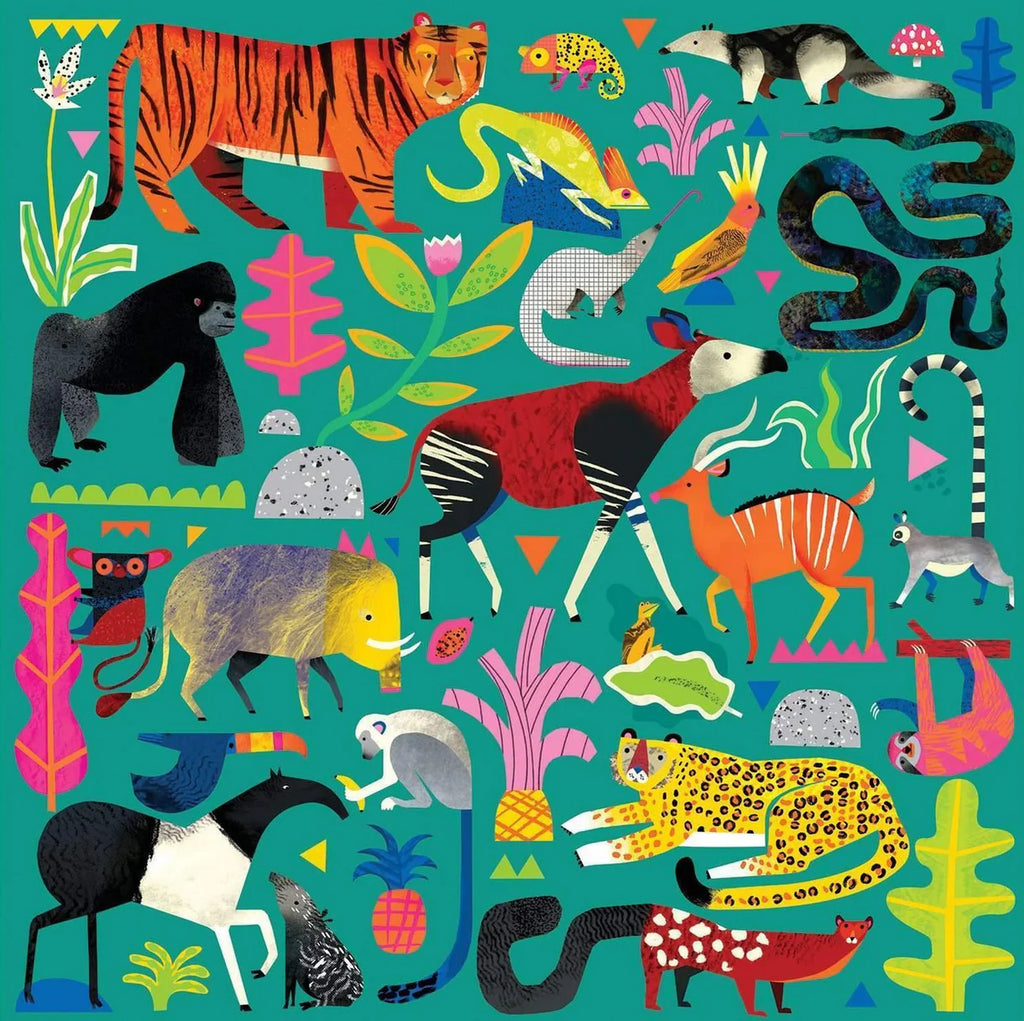 Mudpuppy Rainforest Animals 500pc Family Puzzle