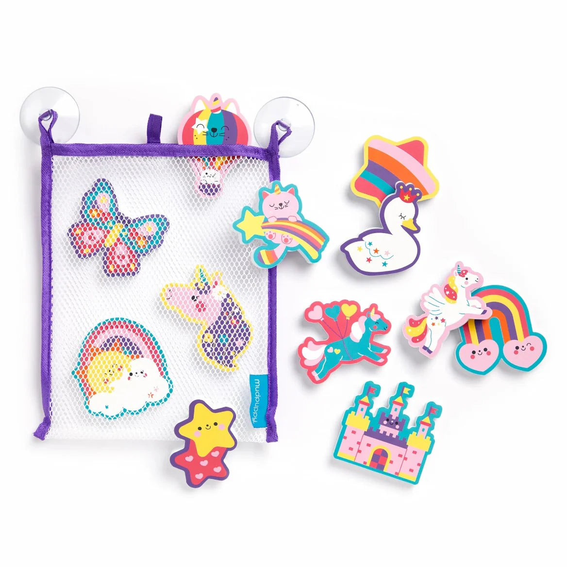 Mudpuppy Stick-able Foam Bath Shapes - Unicorn Dreams