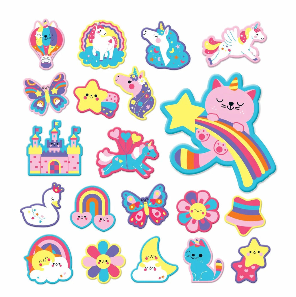 Mudpuppy Stick-able Foam Bath Shapes - Unicorn Dreams