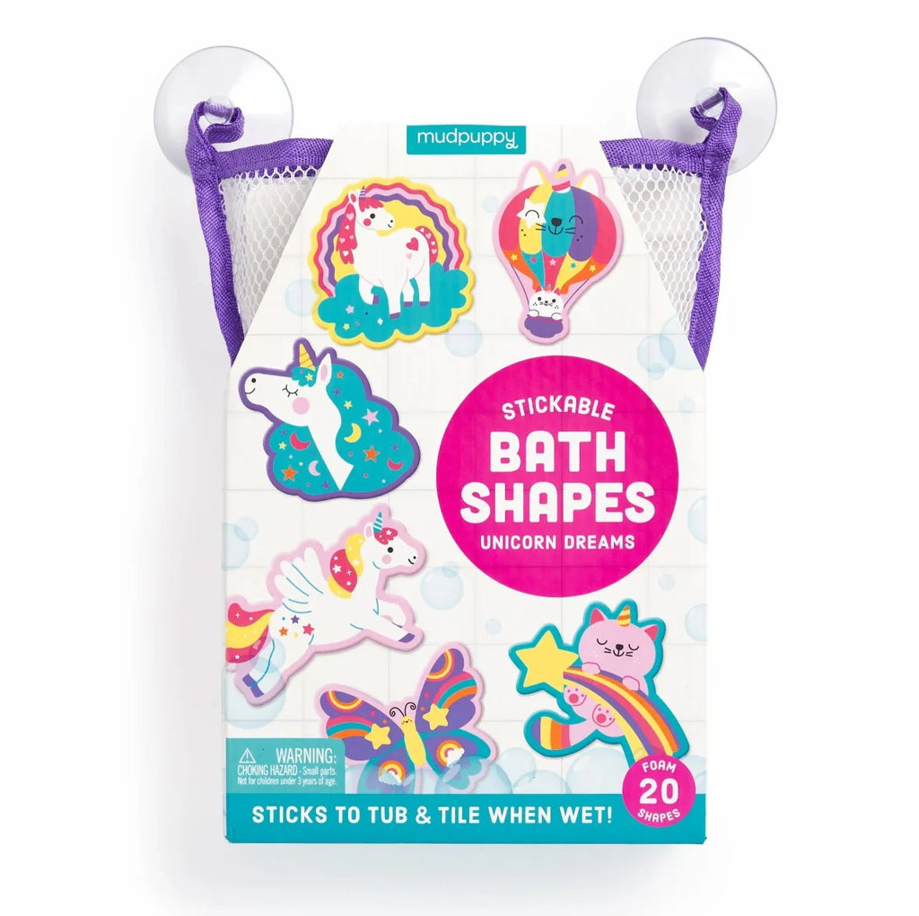Mudpuppy Stick-able Foam Bath Shapes - Unicorn Dreams