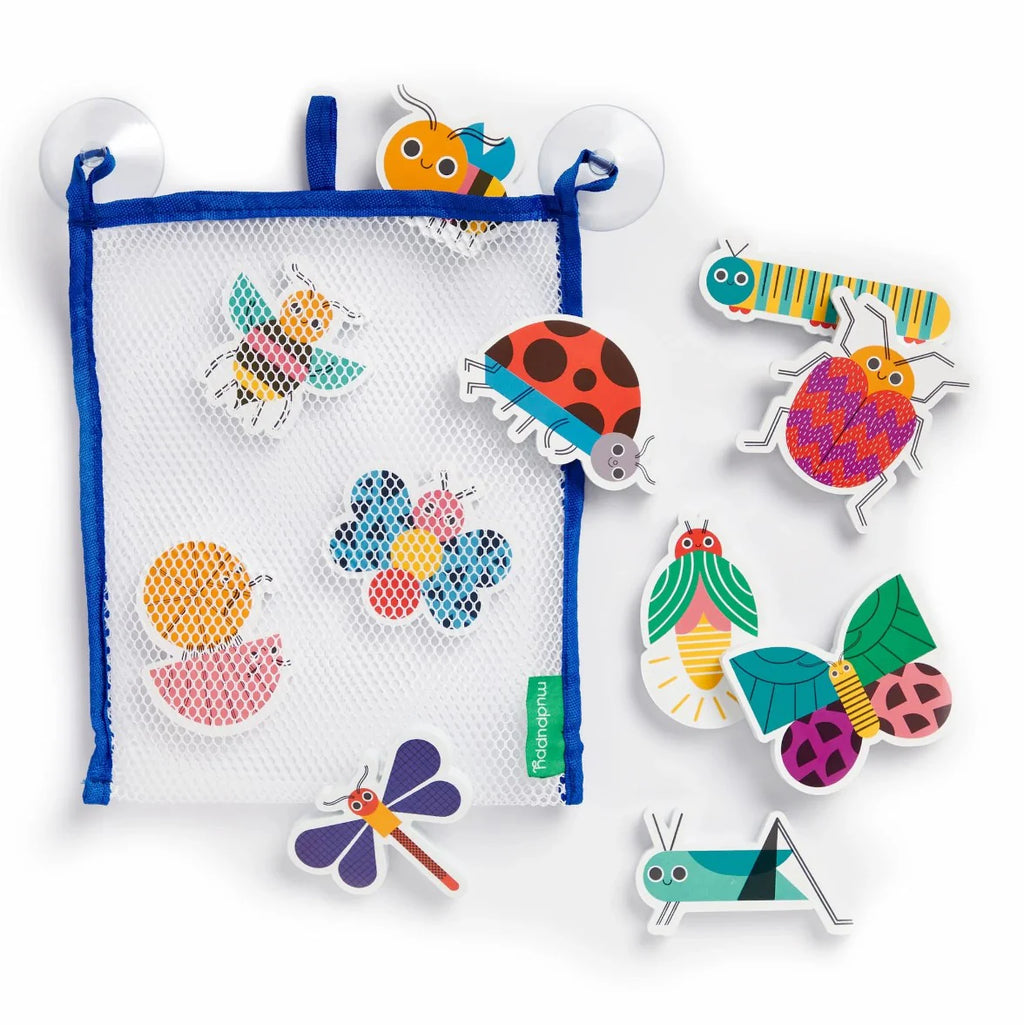Mudpuppy Stick-able Foam Bath Shapes -Bug Out