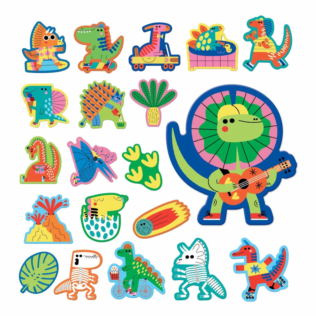 Mudpuppy Stick-able Foam Bath Shapes - Rub-a-Dub Dinos