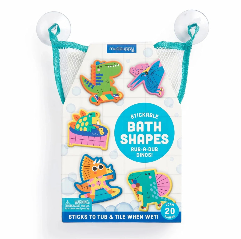 Mudpuppy Stick-able Foam Bath Shapes - Rub-a-Dub Dinos