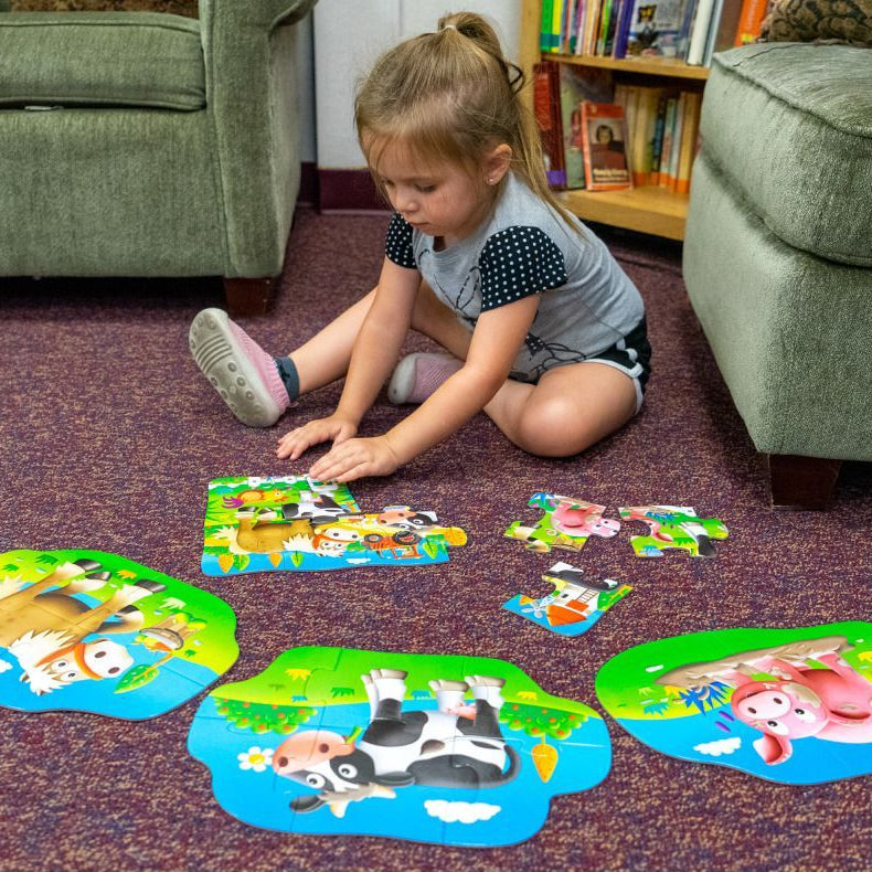 My First Puzzle 4-in-a-Box Farm Animals