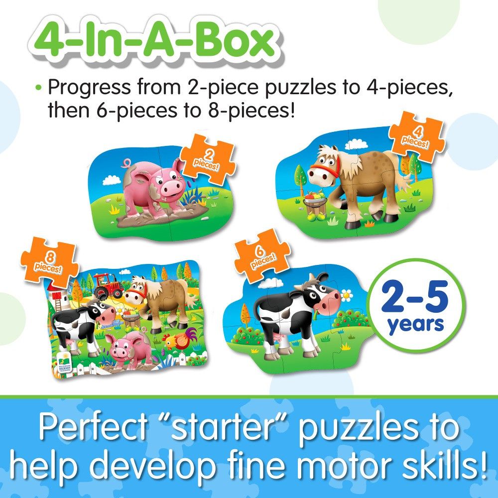My First Puzzle 4-in-a-Box Farm Animals