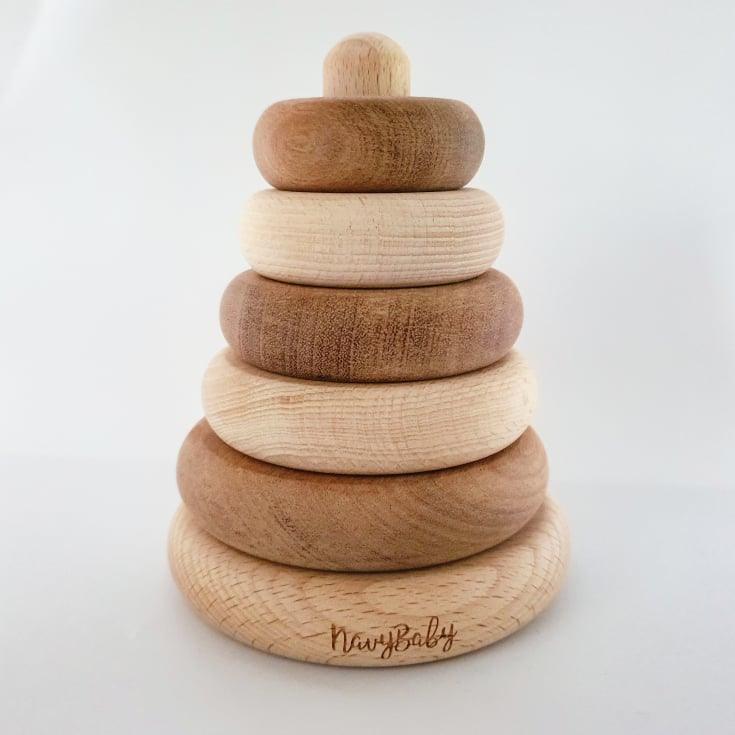 NavyBaby Wooden Ring Stacker – Nought & More