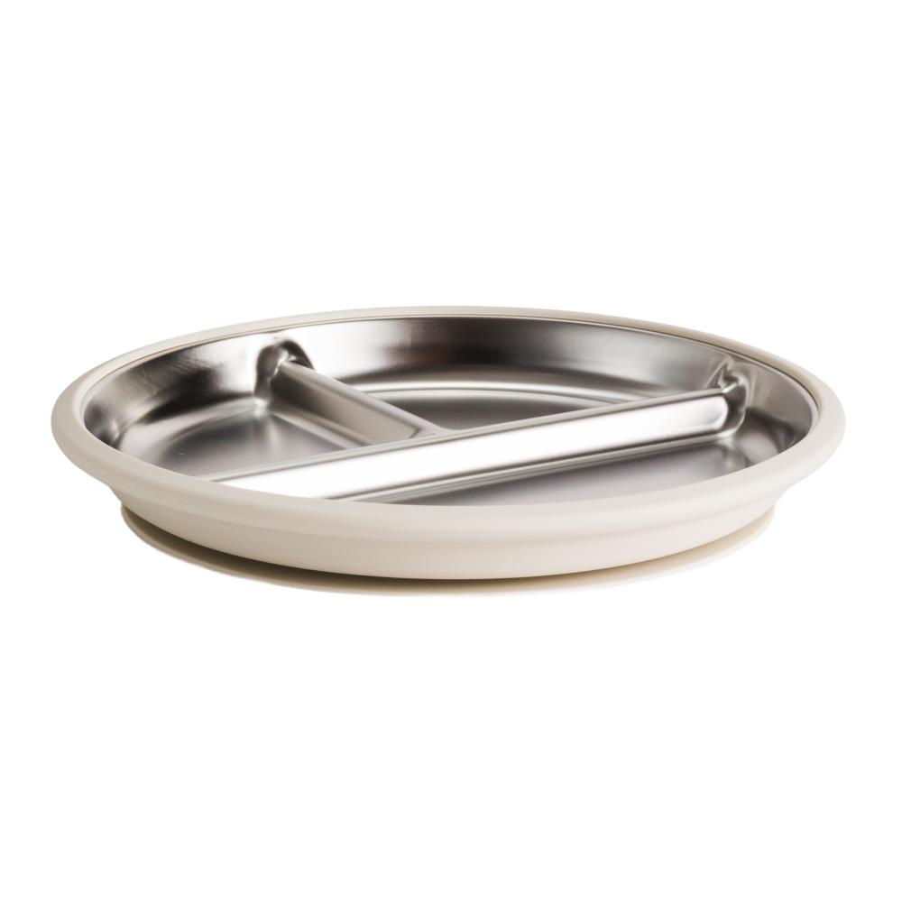 Nestling Stainless Divided Plate - 20cm