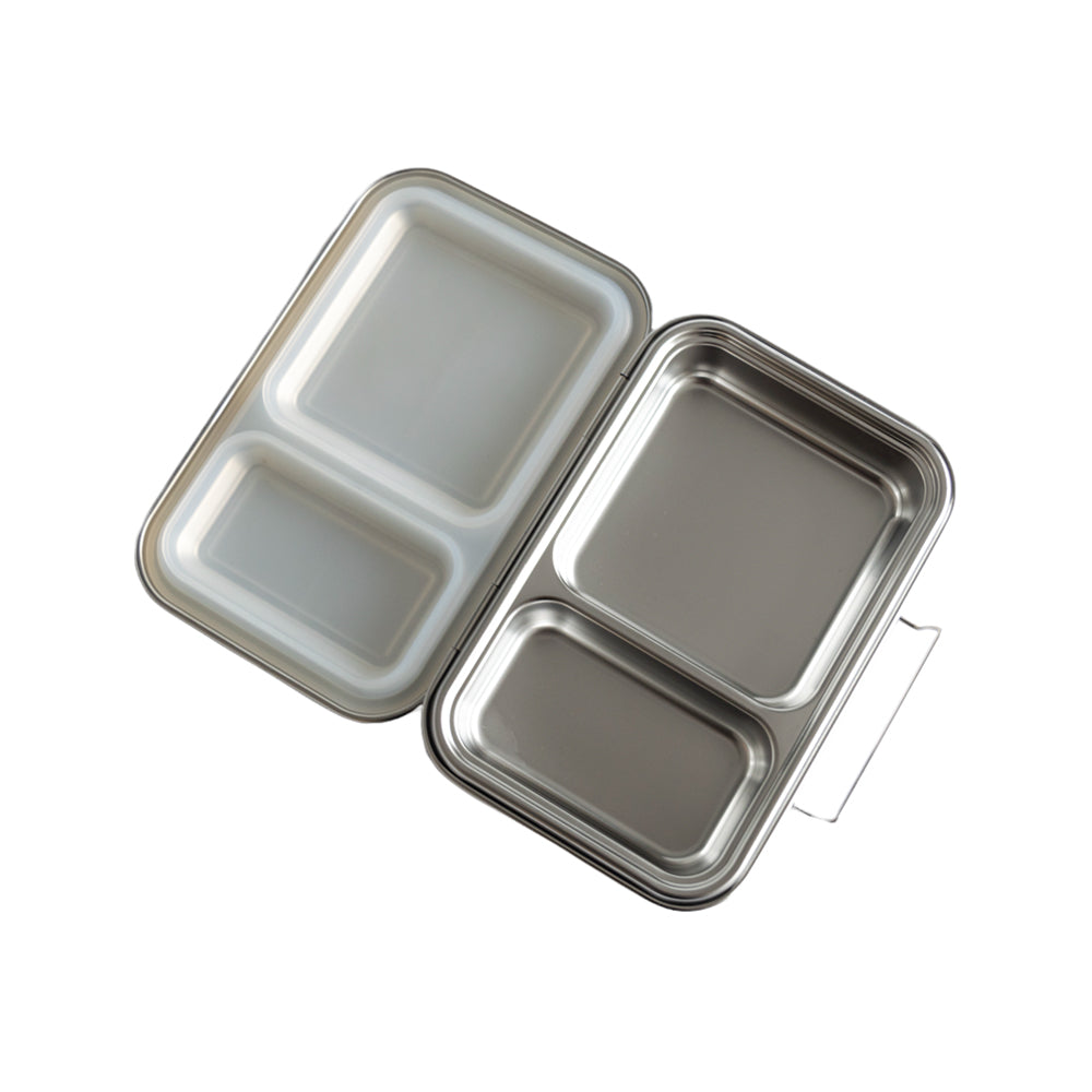 nestling stainless steel duo lunchbox