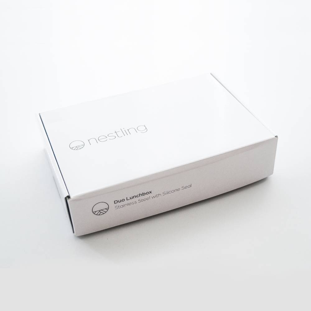 nestling stainless steel duo lunchbox