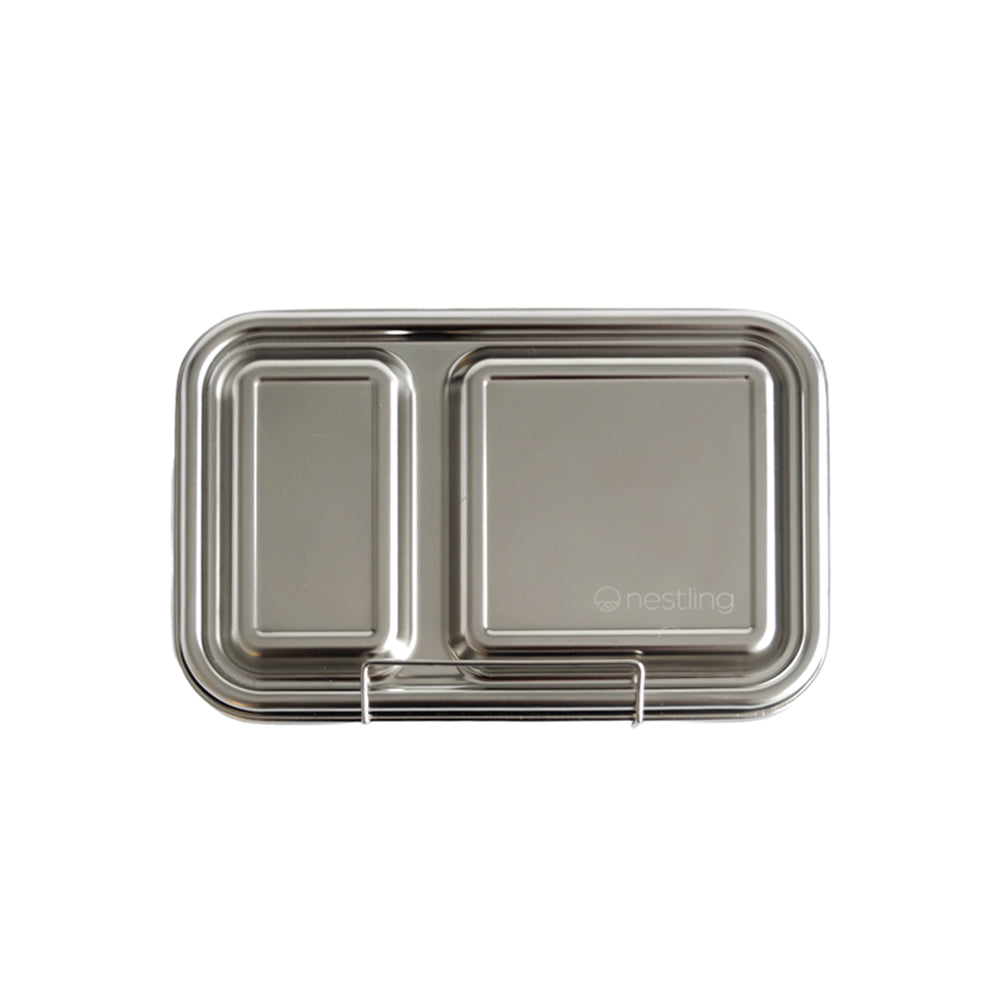 nestling stainless steel duo lunchbox