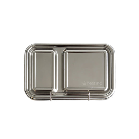 nestling stainless steel duo lunchbox