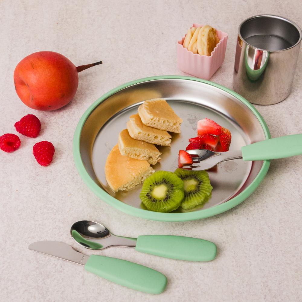 Nestling Stainless Flat Plate - 20cm