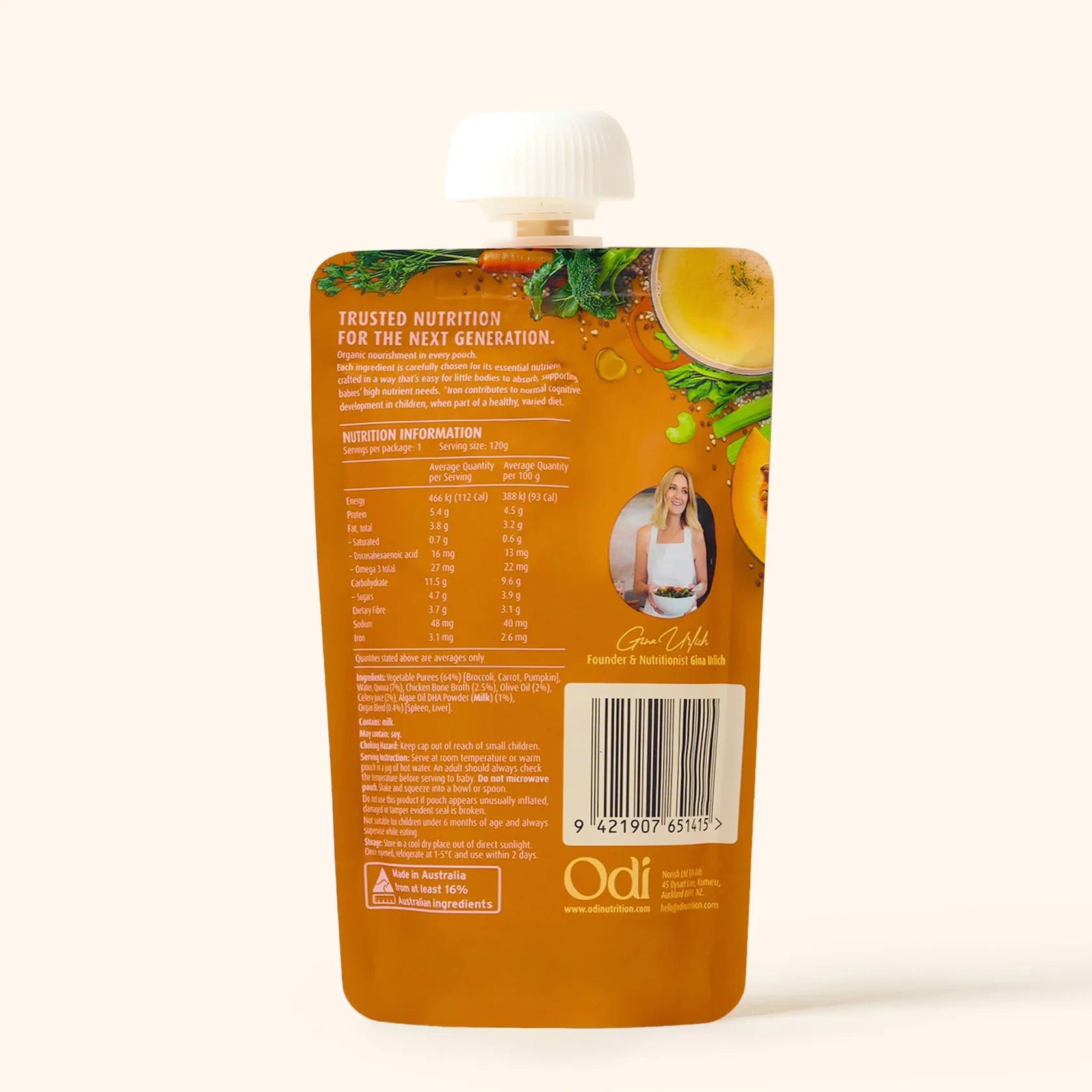 Odi Organic Pouches - Chicken & Vegetables