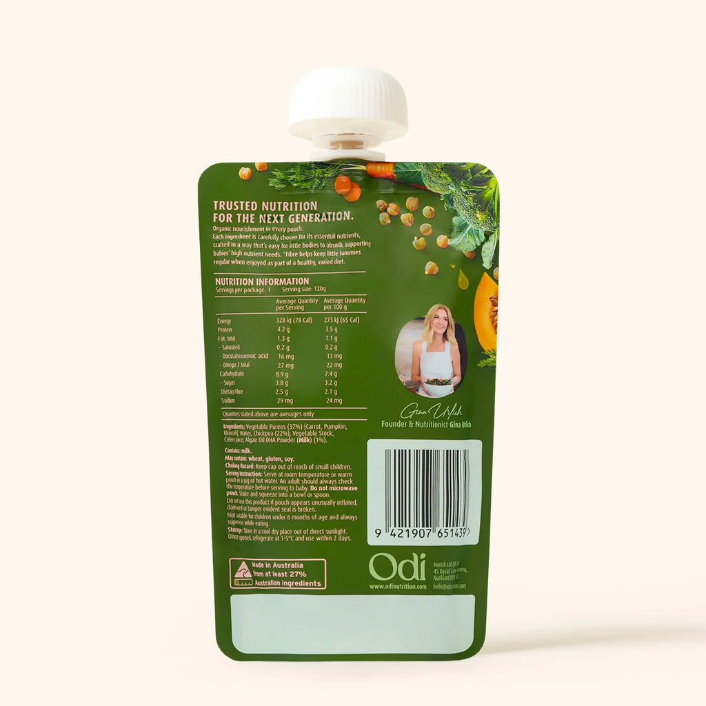 Odi Organic Pouches - Chickpea & Vegetables