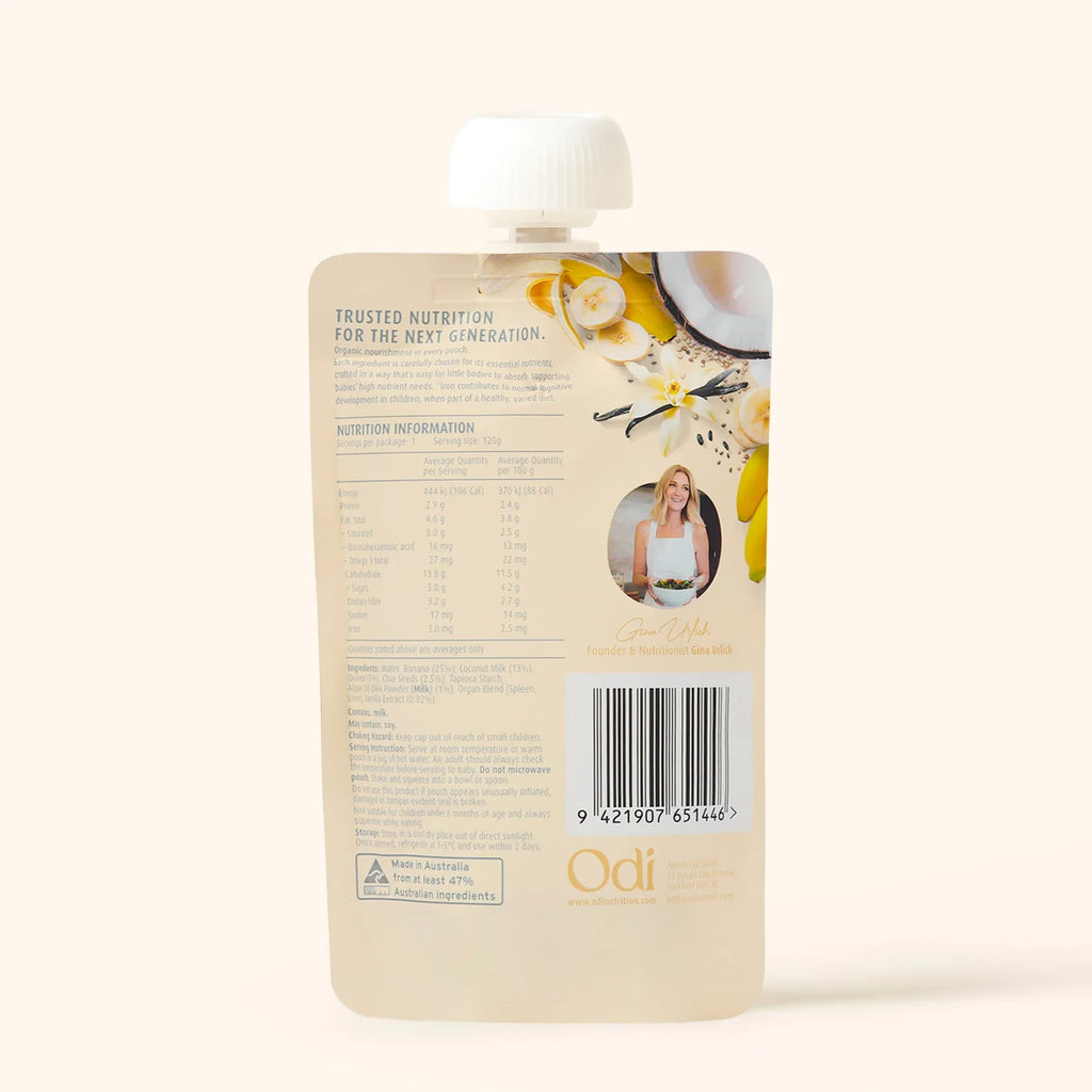 Odi Organic Pouches - Vanilla & Coconut