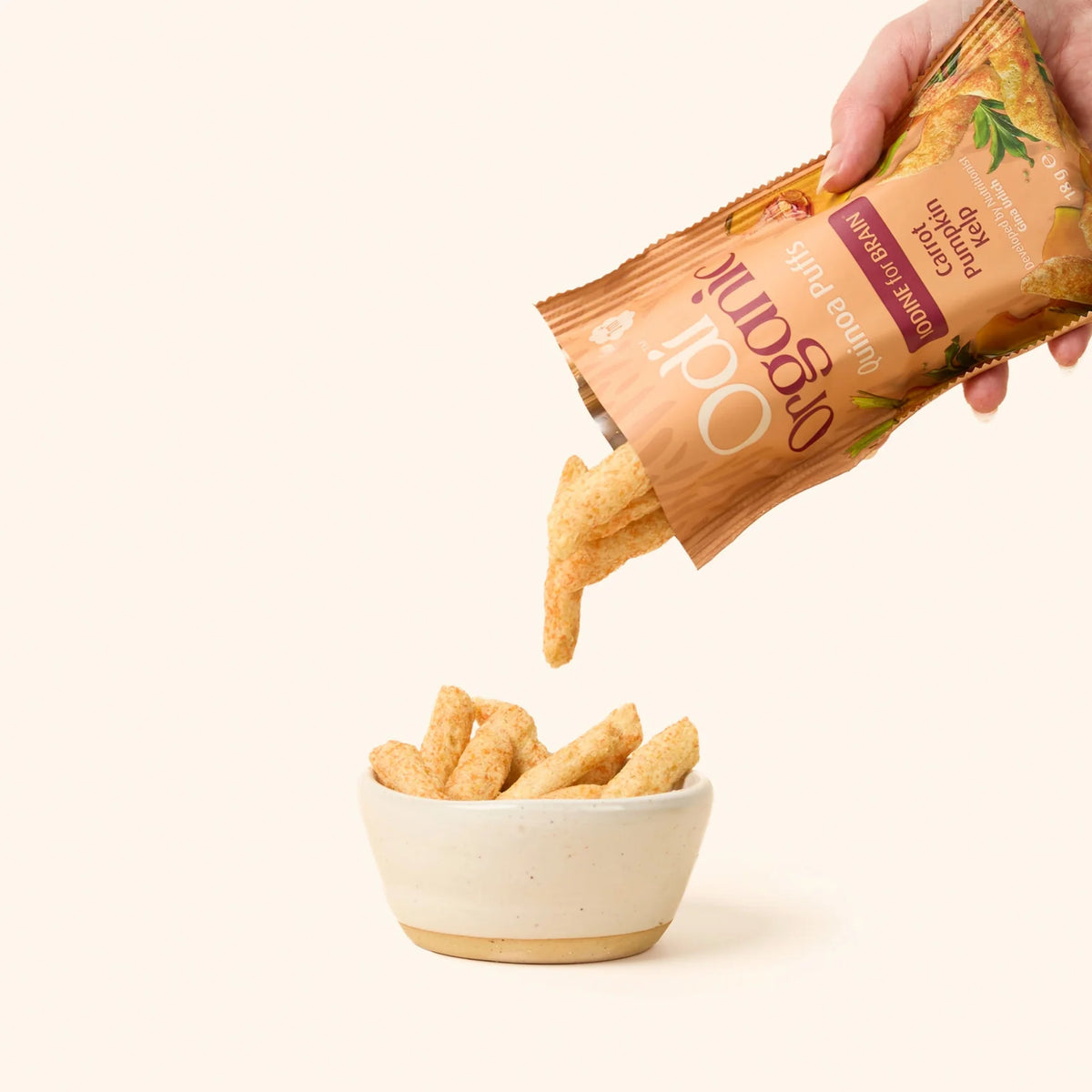 Odi Organic Quinoa Puffs - Carrot, Pumpkin & Kelp