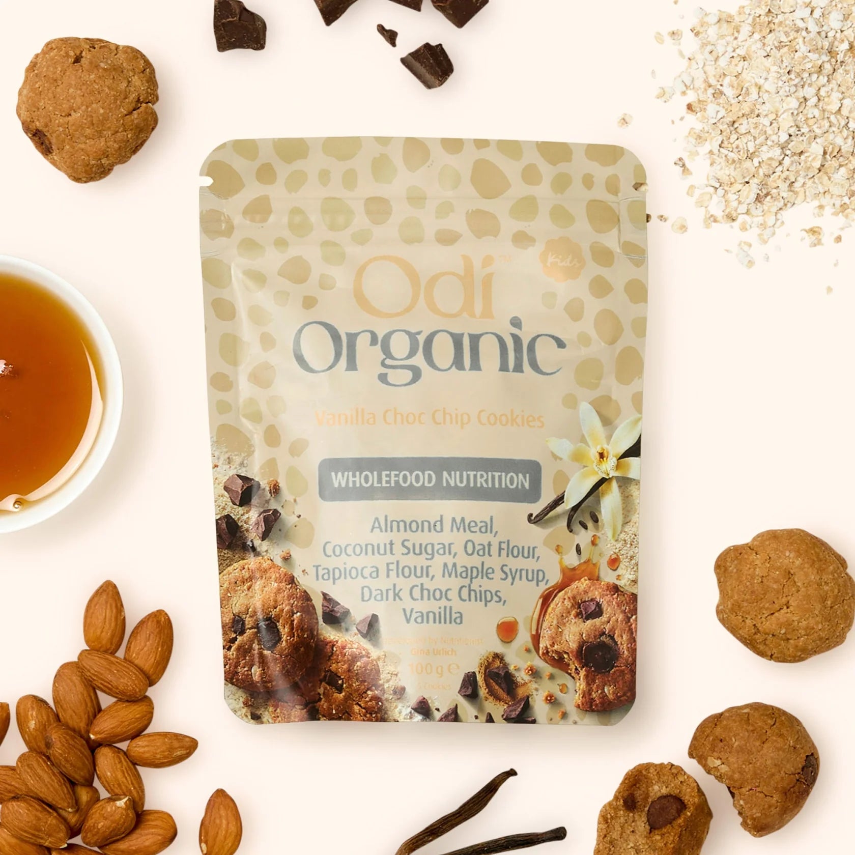 Odi Organic Vanilla Choc Chip Cookies