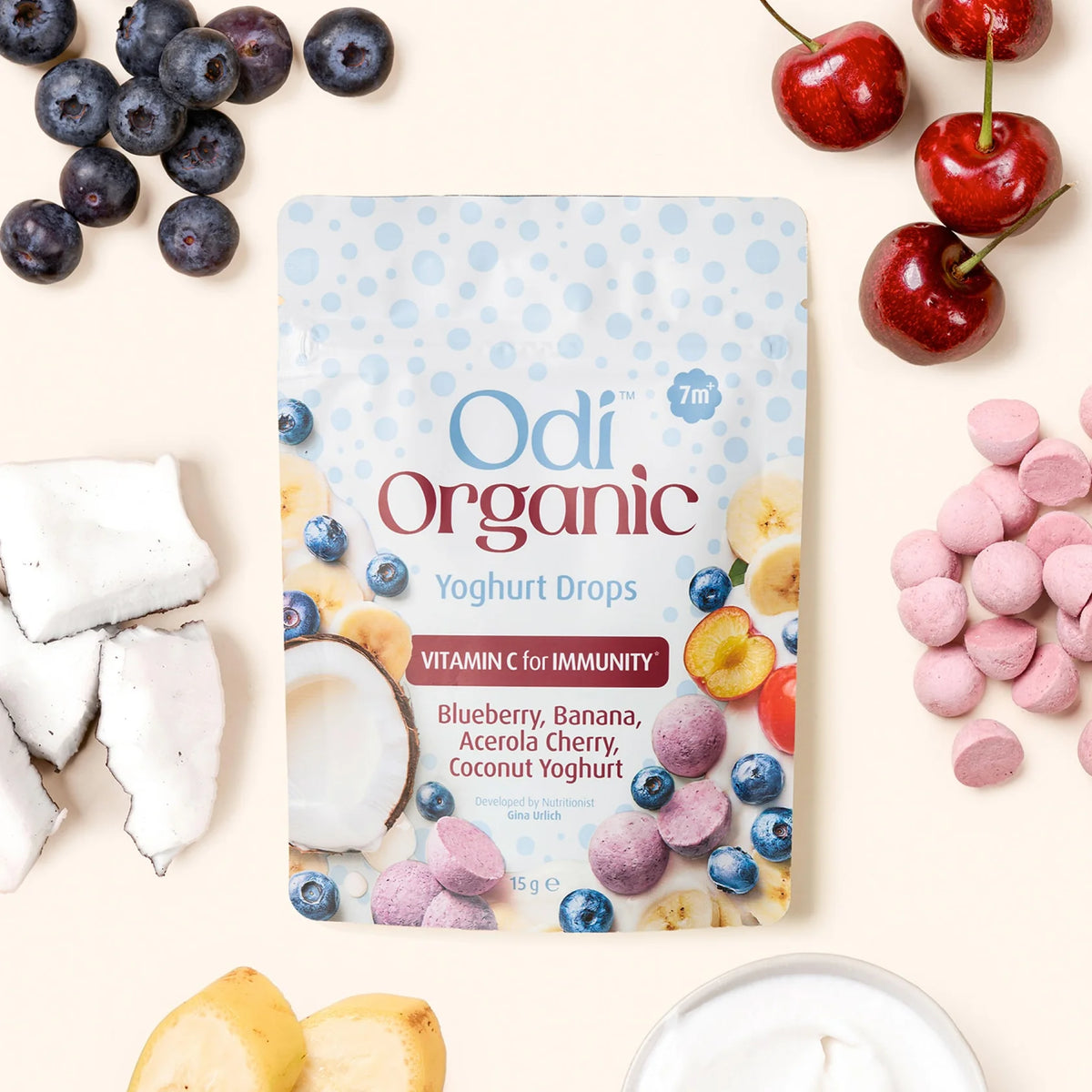 Odi Organic Yoghurt Drops - Blueberry