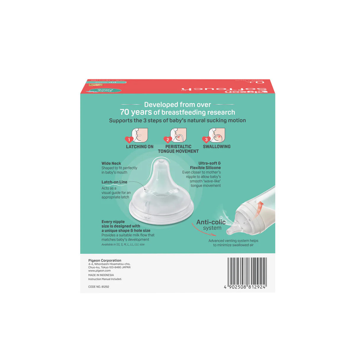 Pigeon SofTouch™ Wide Neck Bottle - 160ml Twin Pack