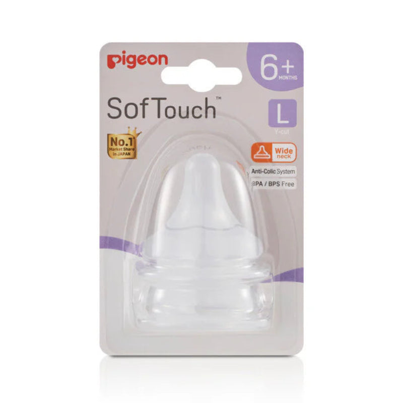 Pigeon SofTouch™ Wide Neck Bottle Teats - L