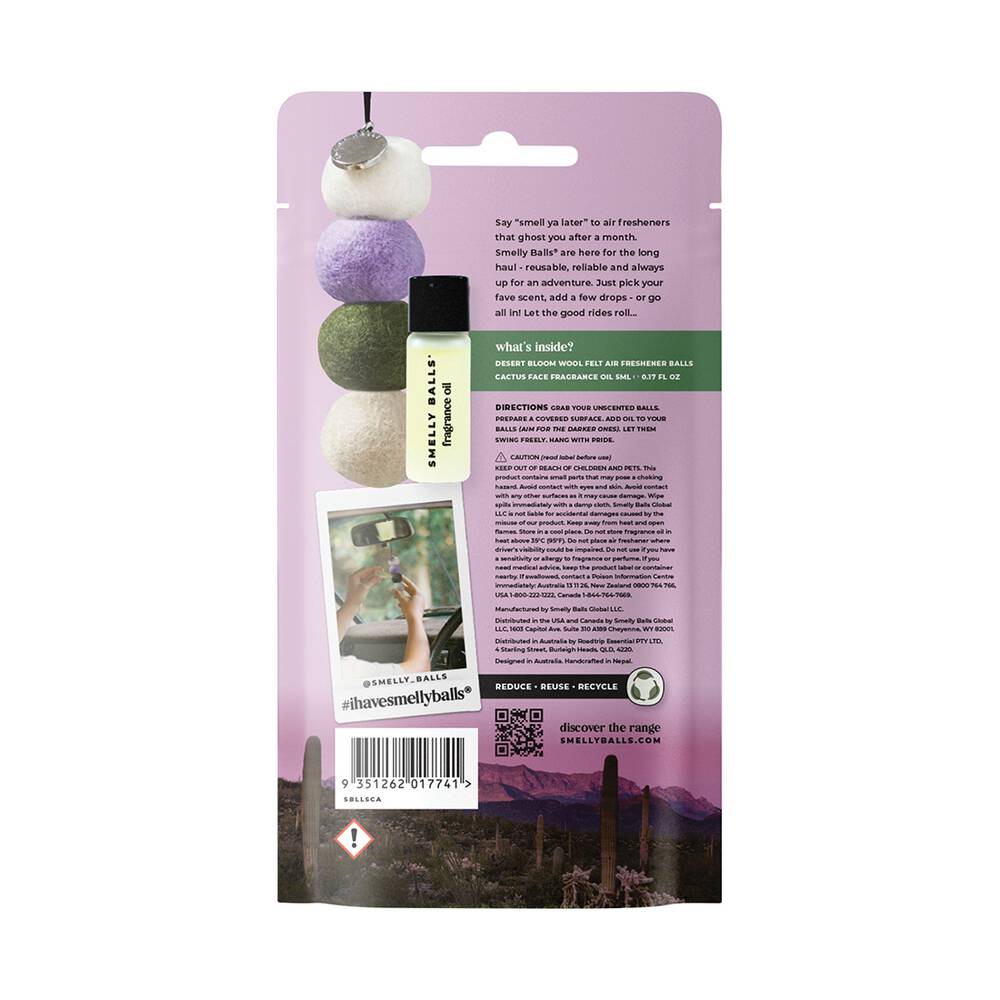 Smelly Balls Car Diffuser - Cactus Face