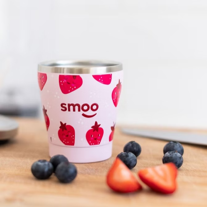 Smoo Stainless Steel Smoothie Cup - Strawberry