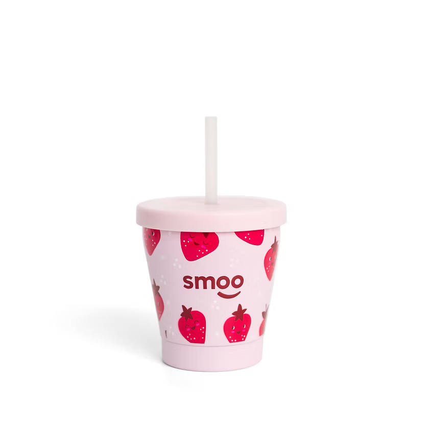 Smoo Stainless Steel Smoothie Cup - Strawberry