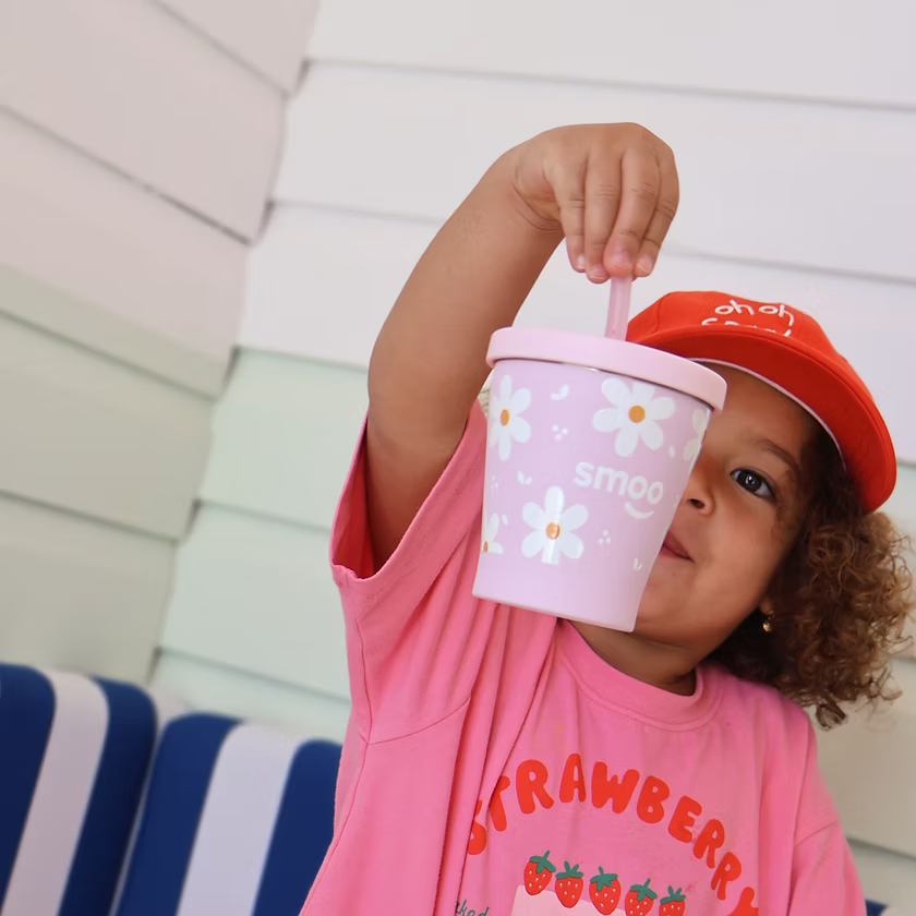 Smoo Stainless Steel Smoothie Cup - Daisy