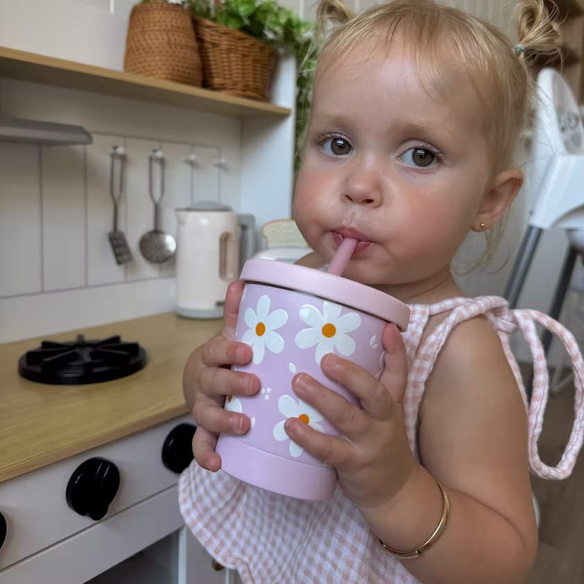 Smoo Stainless Steel Smoothie Cup - Daisy