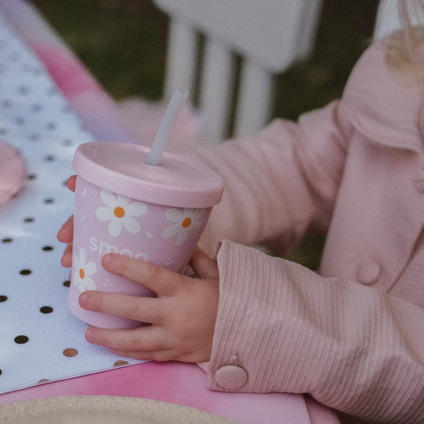 Smoo Stainless Steel Smoothie Cup - Daisy