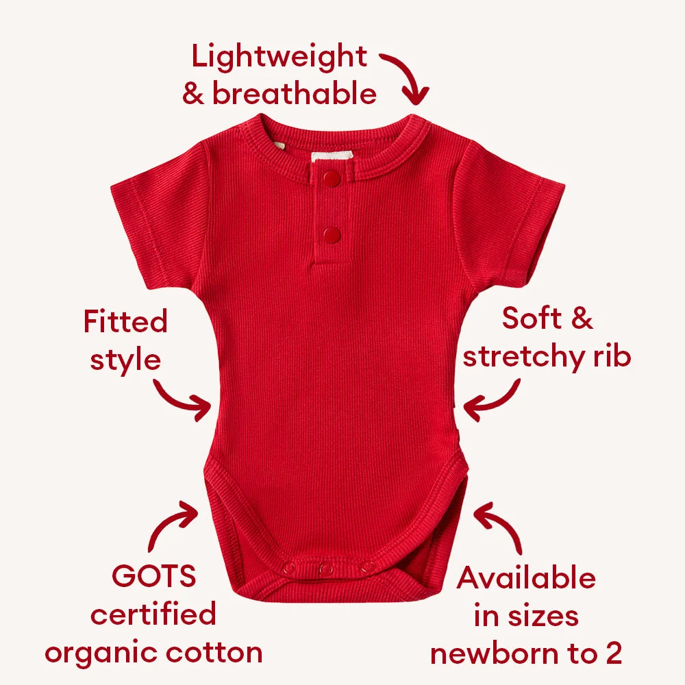 Snuggle Honey Bodysuit - Red