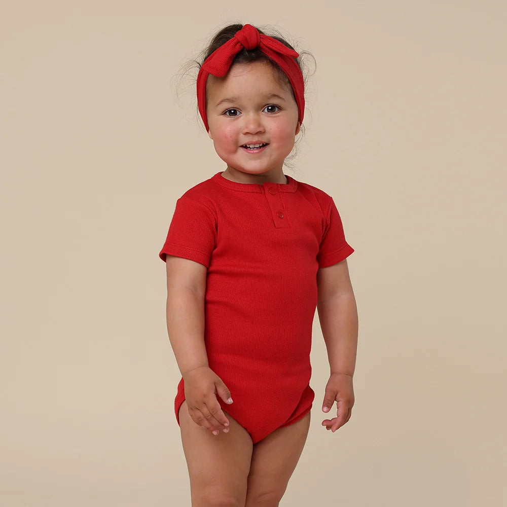 Snuggle Honey Bodysuit - Red