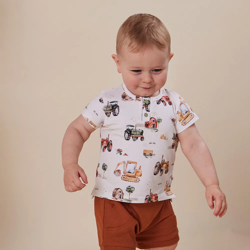 Snuggle Honey Tee - Diggers & Tractors