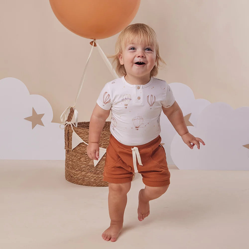 Snuggle Honey Cotton Shorts - Biscuit