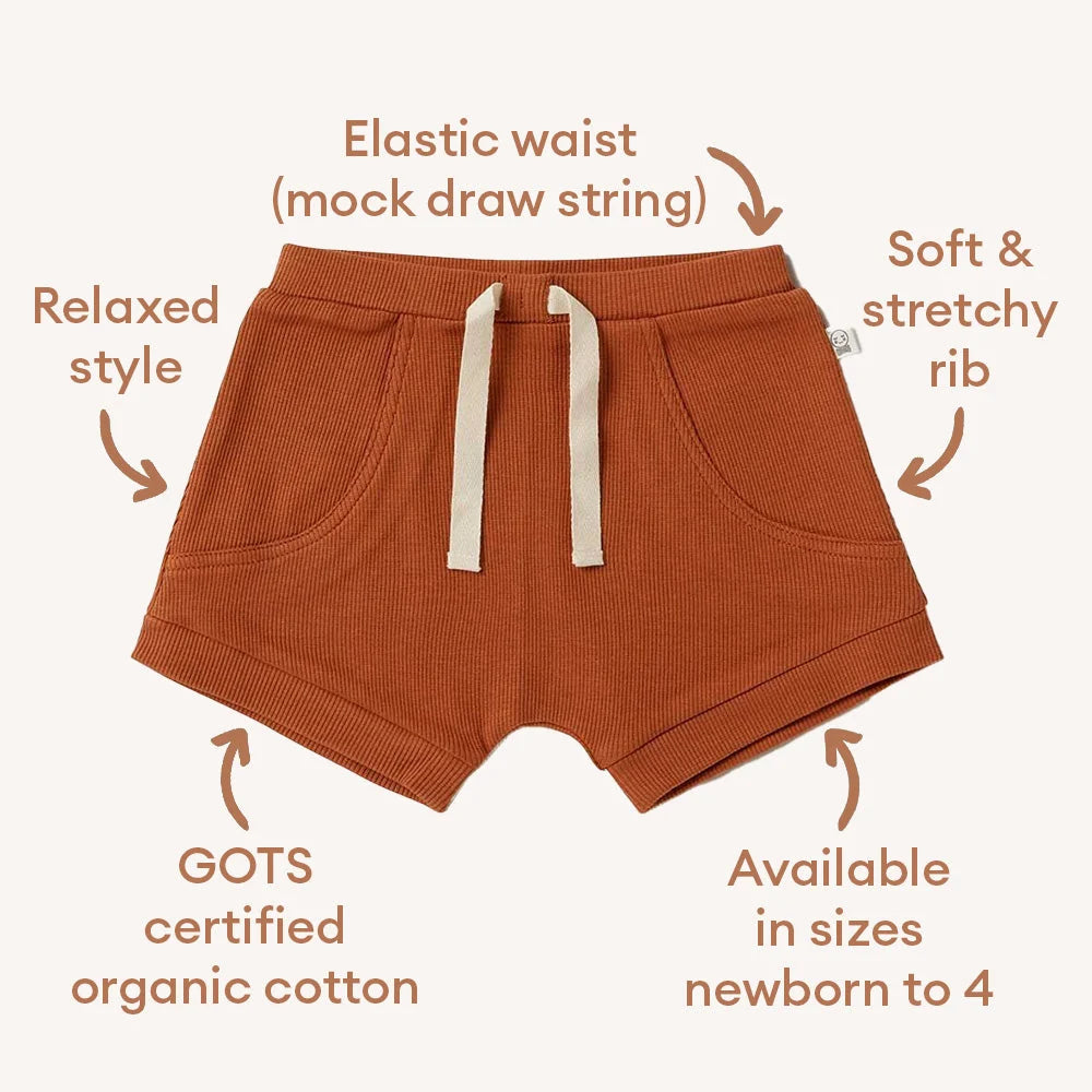 Snuggle Honey Cotton Shorts - Biscuit