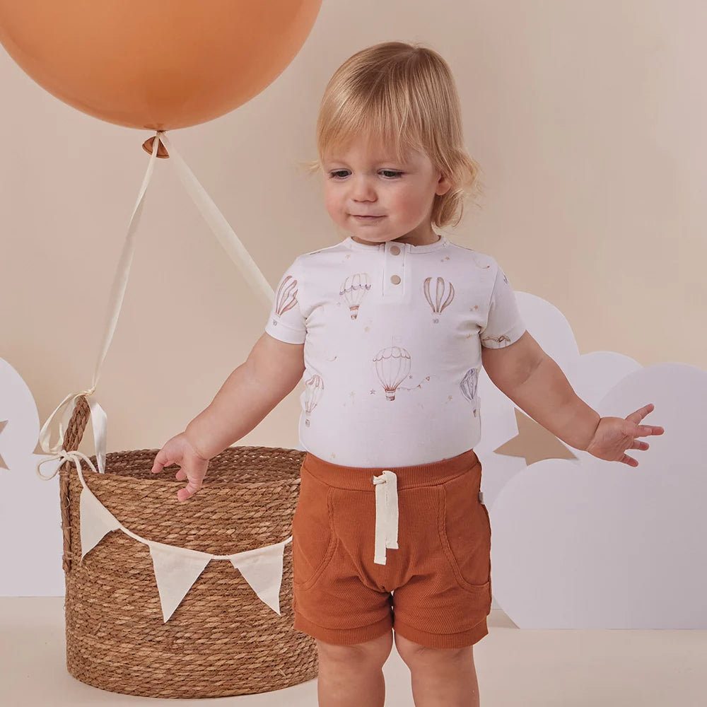 Snuggle Honey Cotton Shorts - Biscuit
