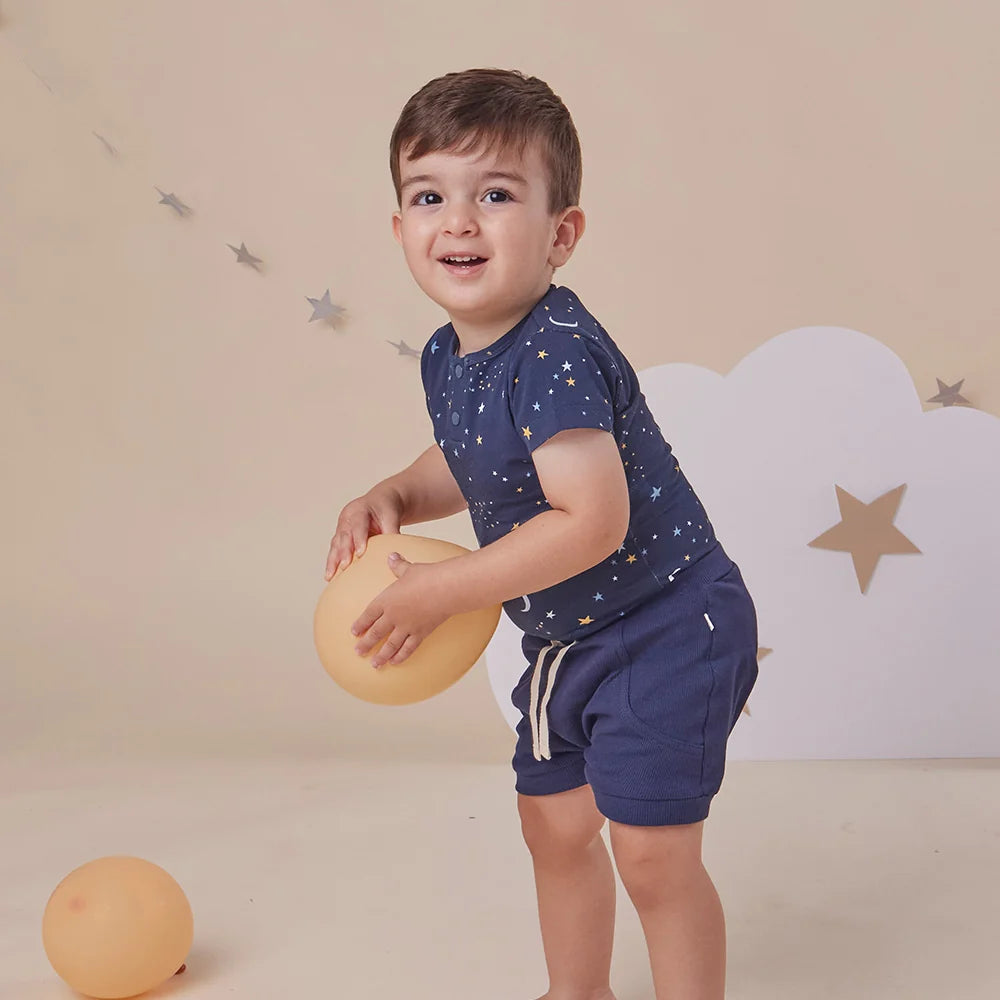 Snuggle Honey Cotton Shorts - Moonlight