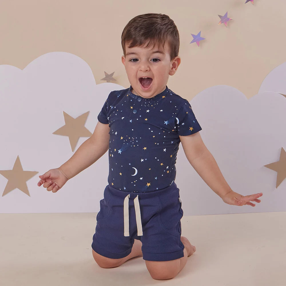 Snuggle Honey Cotton Shorts - Moonlight
