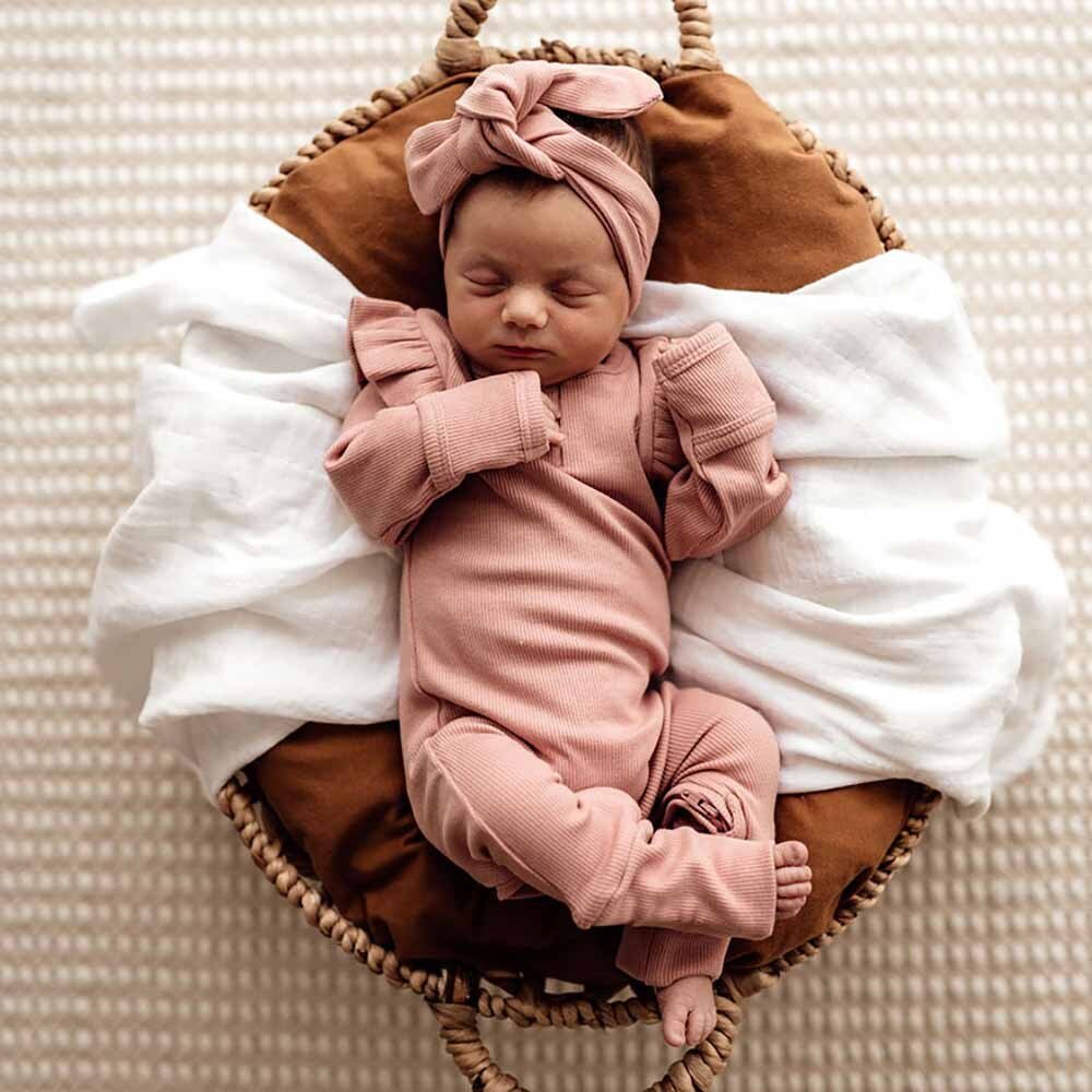 Snuggle Honey Growsuit - Rose