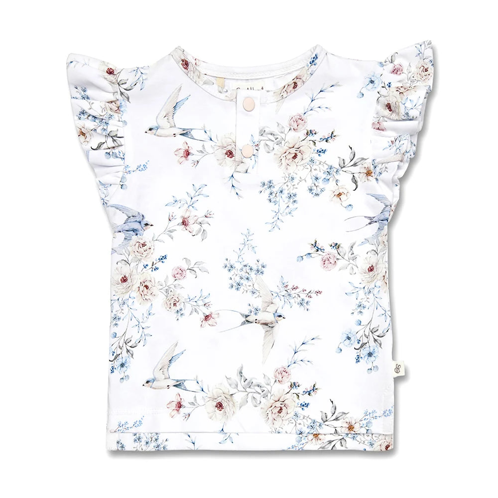 Snuggle Honey Tee with Frills - Sweet Swallows