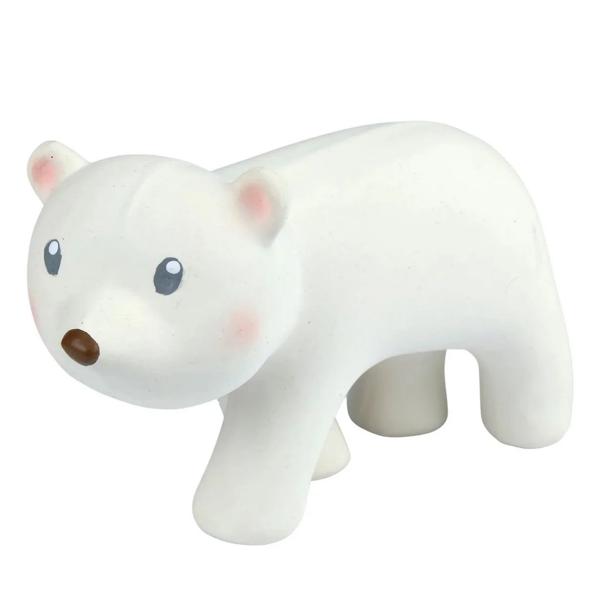 White polar bear figurine on a white background