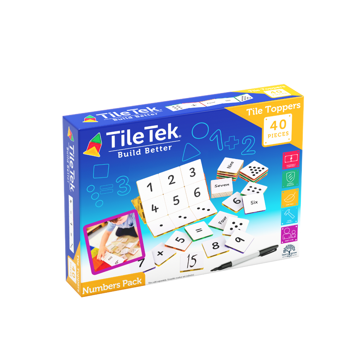 Tile Tek Tile Topper - Number pack 40 pcs