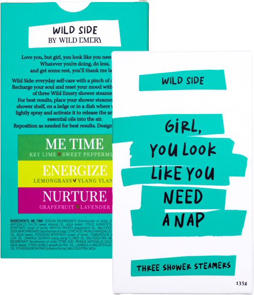 Wild Emery Cheeky Shower Steamers - Girl, You Look Like You Need A Nap