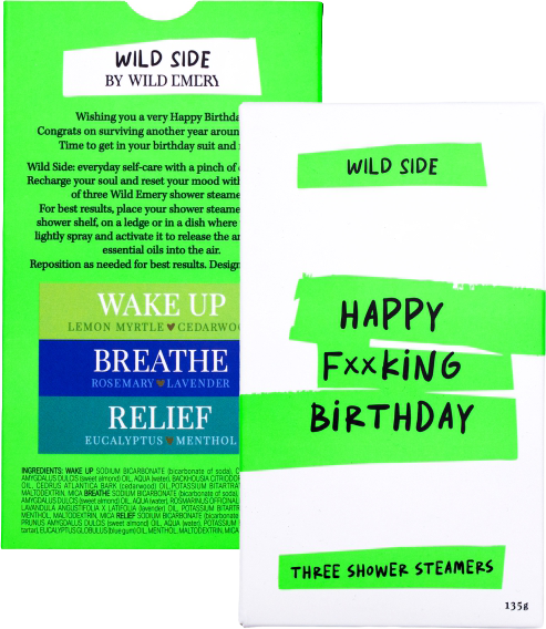 Wild Emery Cheeky Shower Steamers - Happy Fxxking Birthday