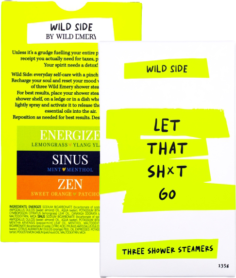 Wild Emery Cheeky Shower Steamers - Let That Shxt Go